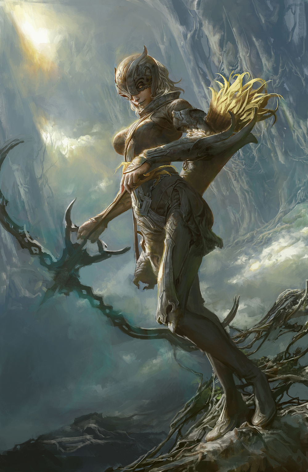 钟风华《女射手》步骤图分享（图ZMTEzNjI5NTgw） - 游戏原画 - 站酷设计师艺数绘CG原创素材 - 站酷ZCOOL