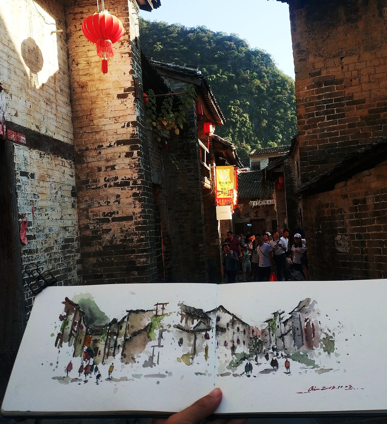 黄姚古镇 采风写生（图ZMTMwNDM0NTMy） - 绘画 - 站酷设计师画画的陈一丘原创素材 - 站酷ZCOOL