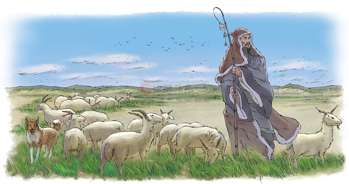 中小学名著分级阅读历史类上下五千年彩色水墨儿童插画