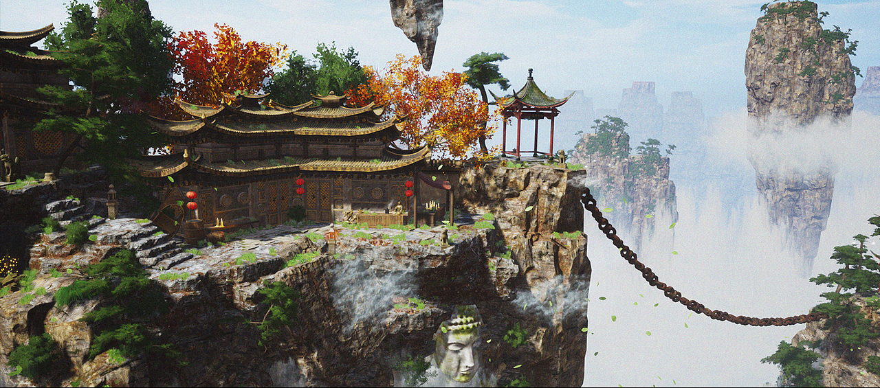 《山不在高》UE4 个人作品（图ZMjY4NDI0NTI4） - 场景 - 站酷设计师无聊的小健健原创素材 - 站酷ZCOOL