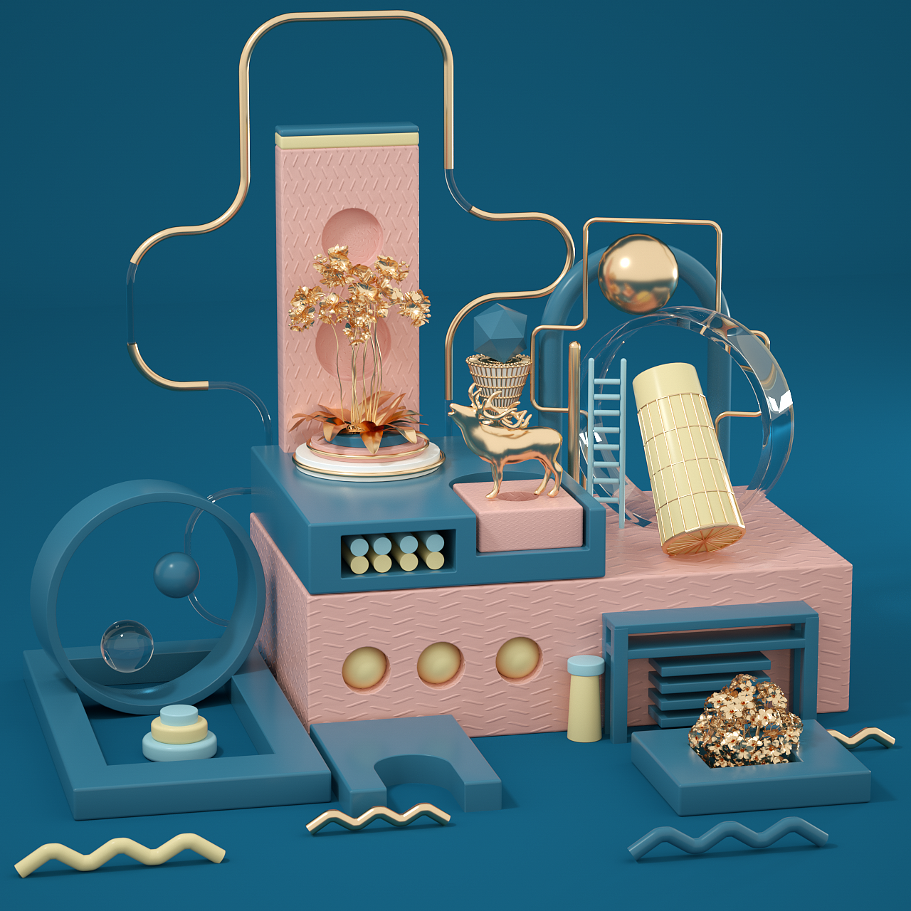 C4D小场景练习（图ZMTkyMTg2MDQ0） - 场景 - 站酷设计师sumikka原创素材 - 站酷ZCOOL