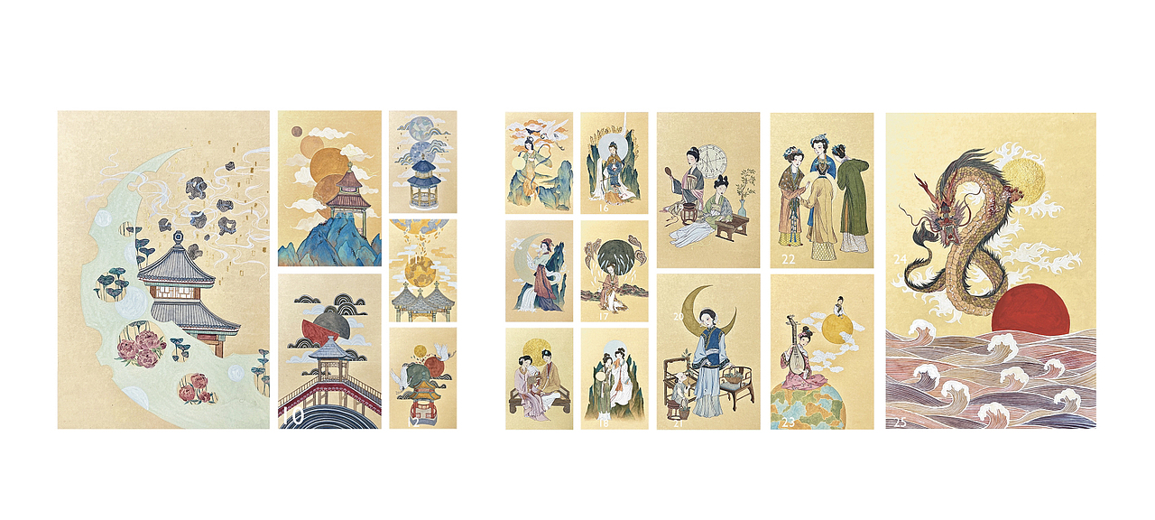 中国风扑克牌设计 《月背》