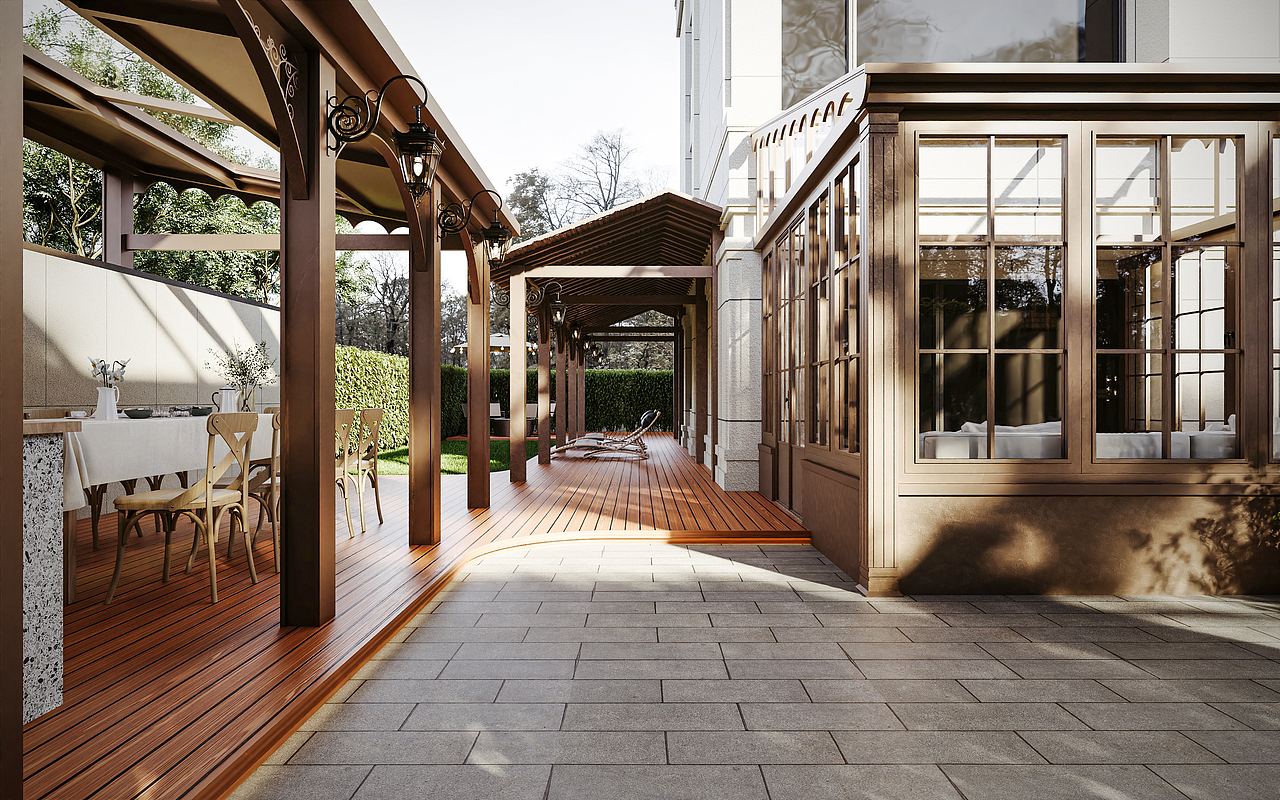 美式庭院（图ZMzU1NDQ3ODgw） - 景观设计 - 站酷设计师顺禾空间设计原创素材 - 站酷ZCOOL