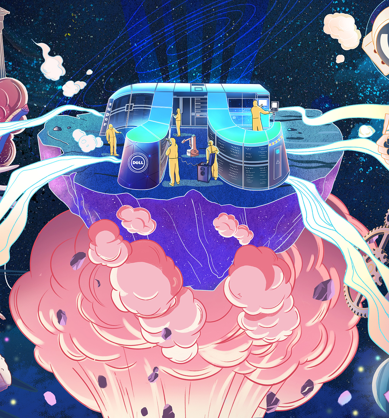 浩瀚宇宙，唯π独尊（图ZMjMzMDI3Njky） - 商业插画 - 站酷设计师琉璃LLEE原创素材 - 站酷ZCOOL