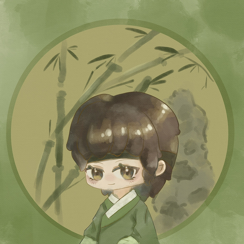 古风水彩风q版头像定制