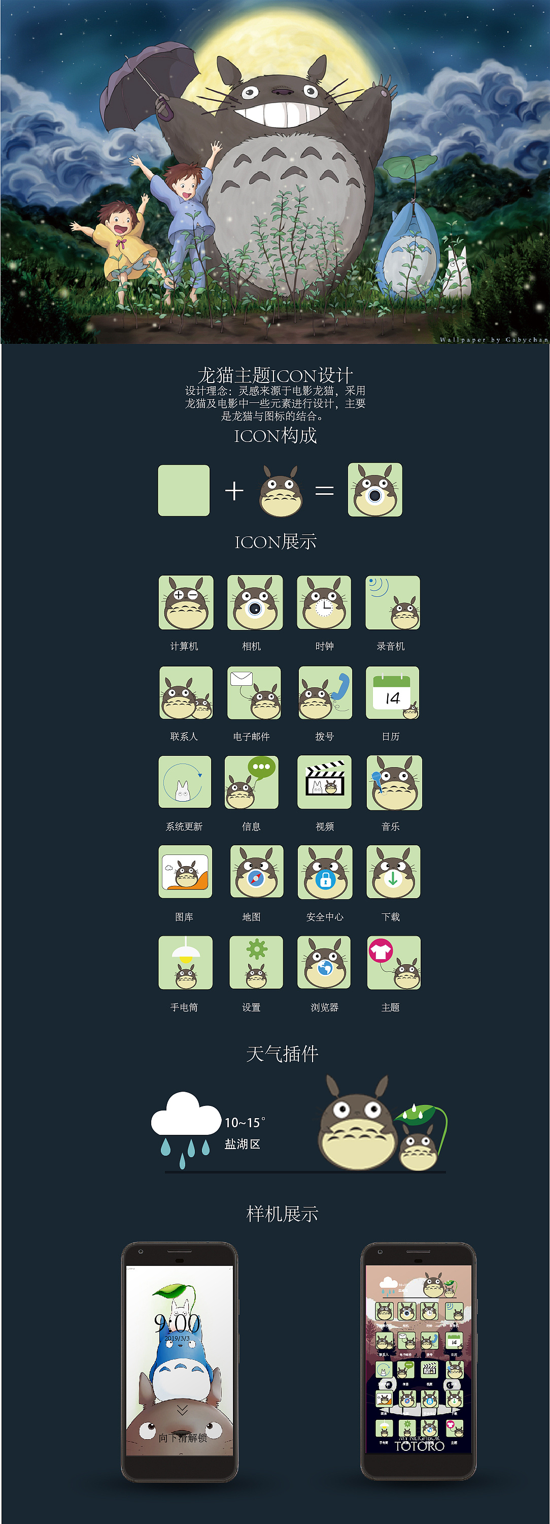 龙猫主题icon设计|ui|图标|青菜炒蘑菇 - 原创作品 - 站酷 (zcool)