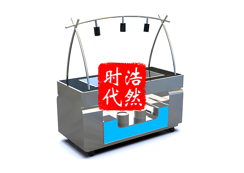 浩然时代 餐厅取餐台定制设计 大理石酒店折叠布菲台