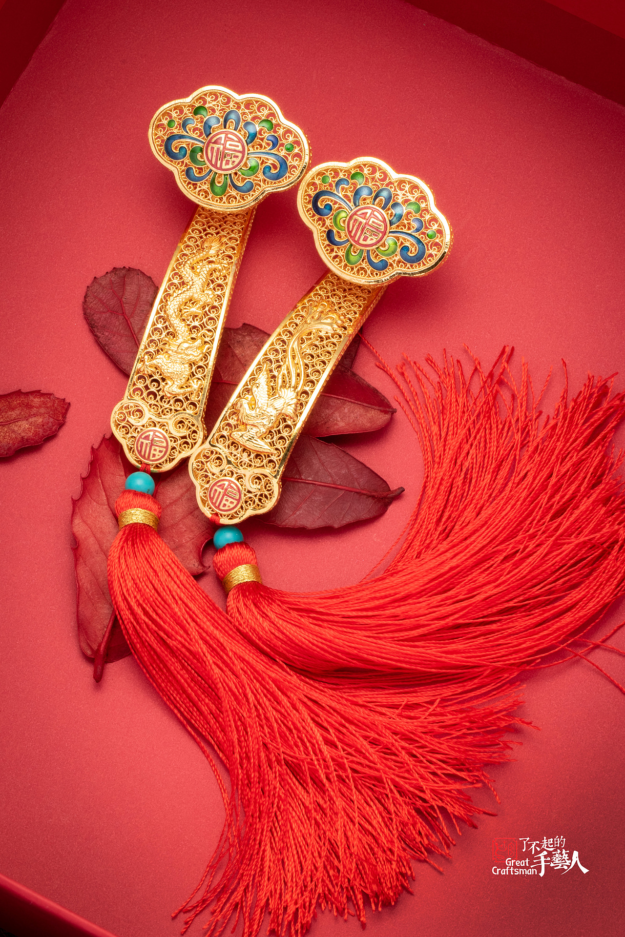 大器细金花丝如意