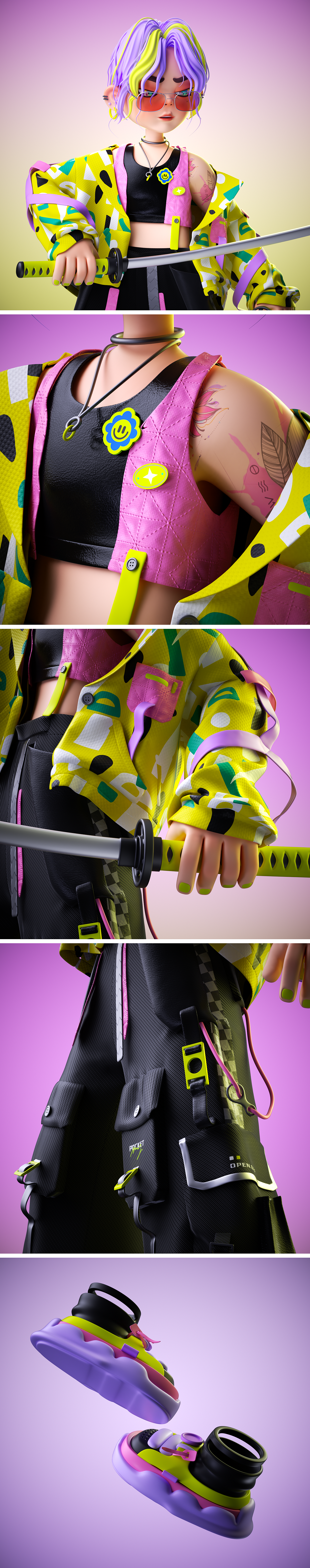 Trendy warrior | 潮流角色（图ZMzQzMzYzNDky） - 人物/生物 - 站酷设计师XIONGMU_熊木原创素材 - 站酷ZCOOL