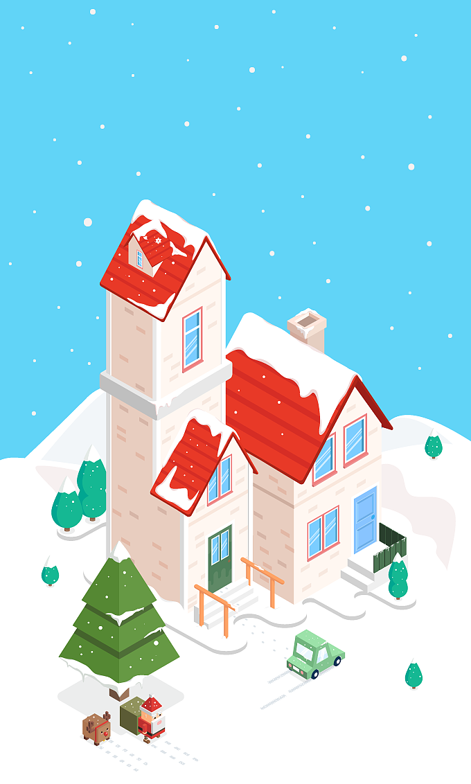 圣誕插畫（圖ZNjU1MTc5NTY=） - 圖案 - 站酷設(shè)計師Adyzhi原創(chuàng)素材 - 站酷ZCOOL