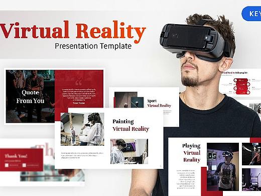 VR,3D游戏电影院Keynote模板
