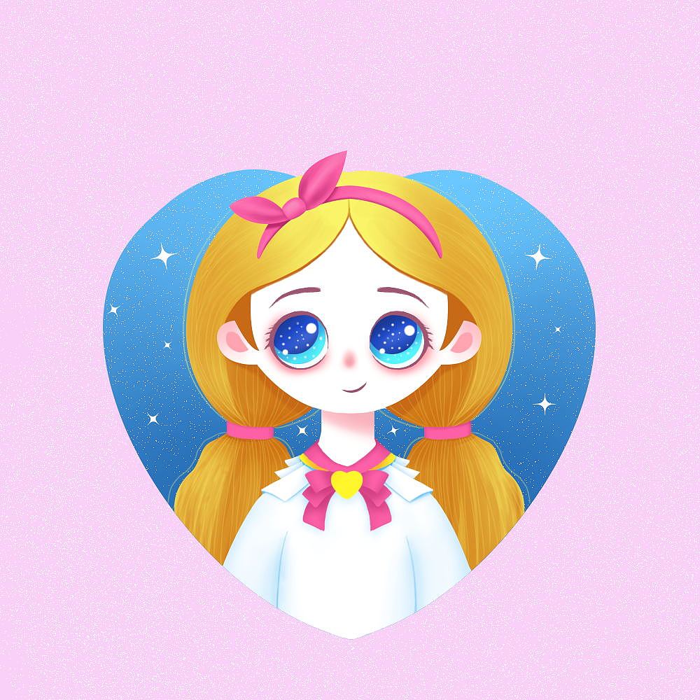 萌系大眼睛女孩头像