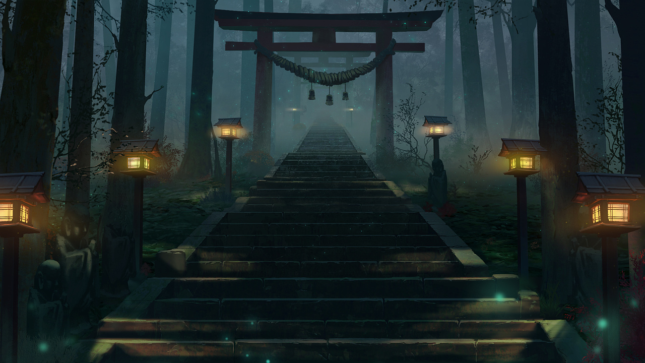 鸟居|插画|游戏原画|纯熙咕咕咕 - 原创作品 - 站酷 (zcool)