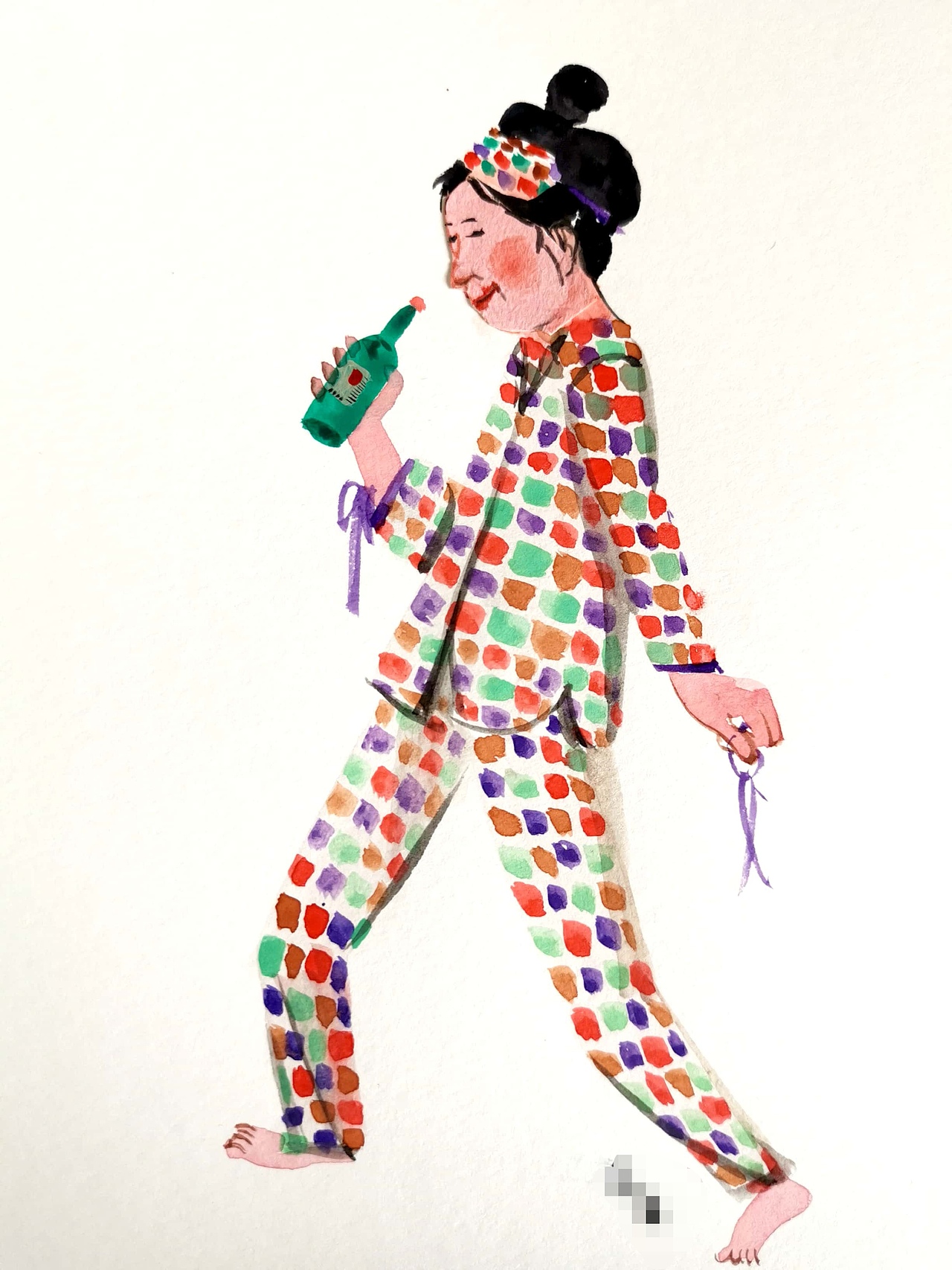 手绘插画人物（图ZMjAyOTAxMDAw） - 创作习作 - 站酷设计师shasha插画原创素材 - 站酷ZCOOL