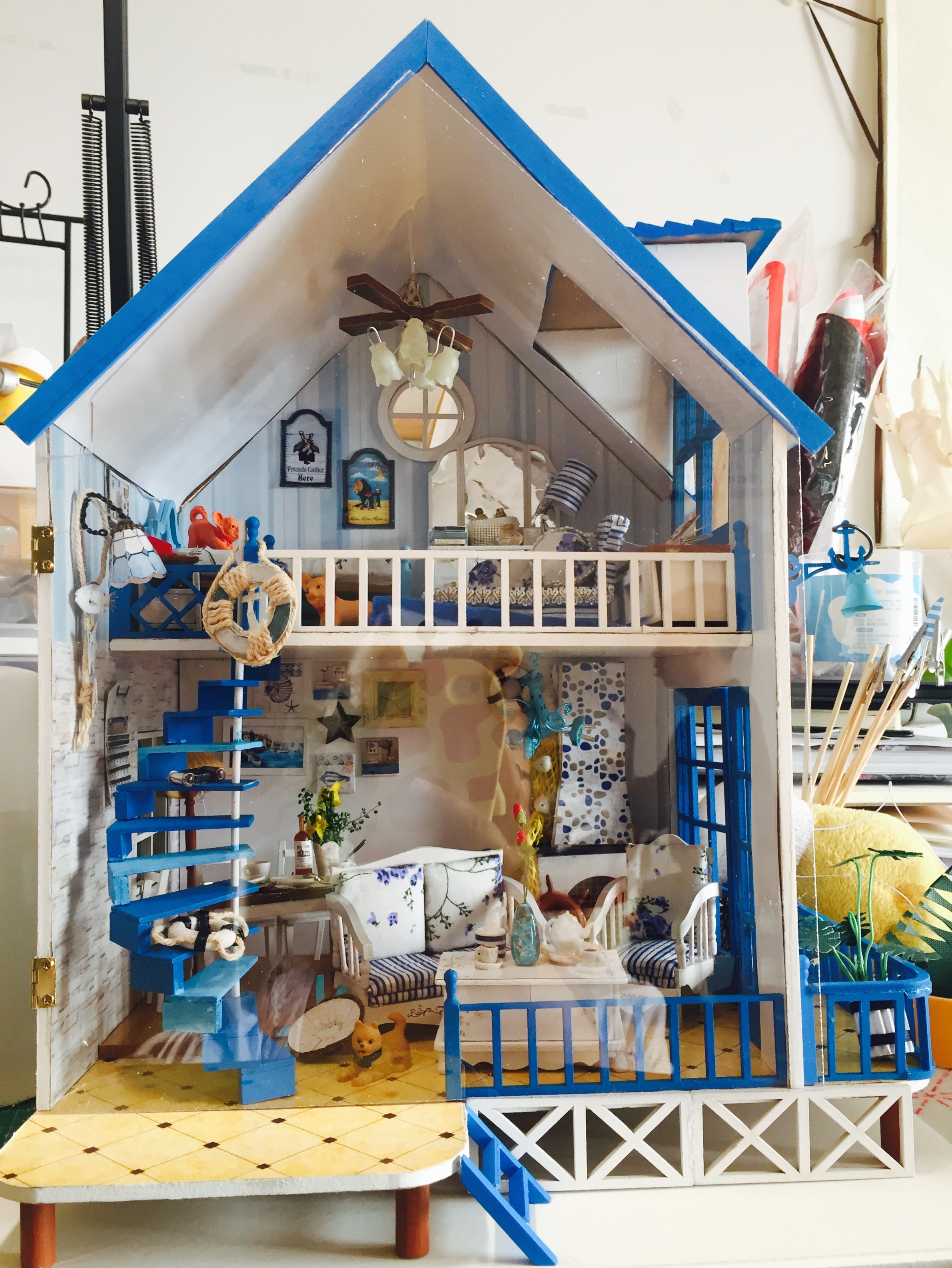 no5 .diy模型地中海风格小屋