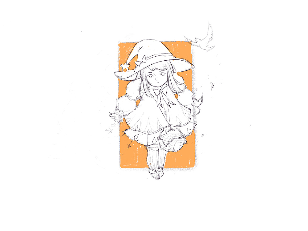 procreate绘制小魔女的日常系列（图ZMTE3MTc0Nzk2） - 创作习作 - 站酷设计师KJC_KK原创素材 - 站酷ZCOOL
