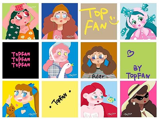 插画练习-一组阔爱的小女孩（个人主页-ZNDM4Njg3NTY=） - 创作习作 - 站酷设计师陶普芬儿原创素材 - 站酷ZCOOL