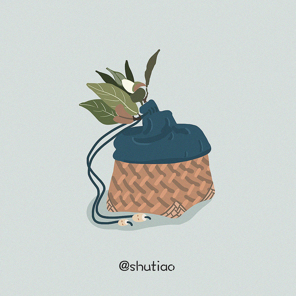 一日一画竹编与花集合|插画|创作习作|薯条st - 原创作品 - 站酷