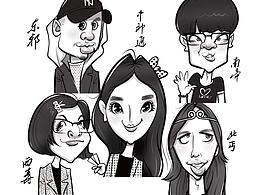 【抖音设计五绝】东邪西毒南帝北丐中神通之漫画肖像