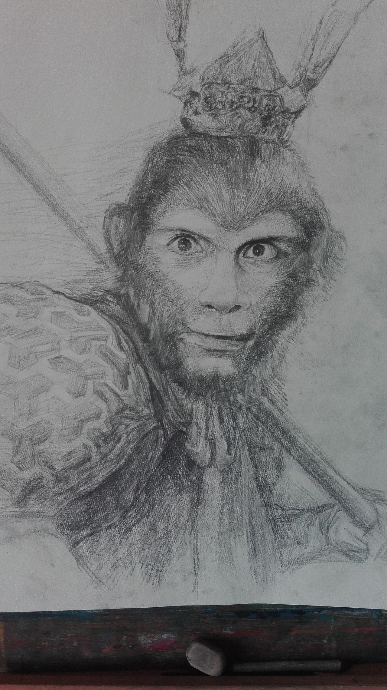 齐天大圣|纯艺术|绘画|朱宇新星星_原创作品-站酷zcool