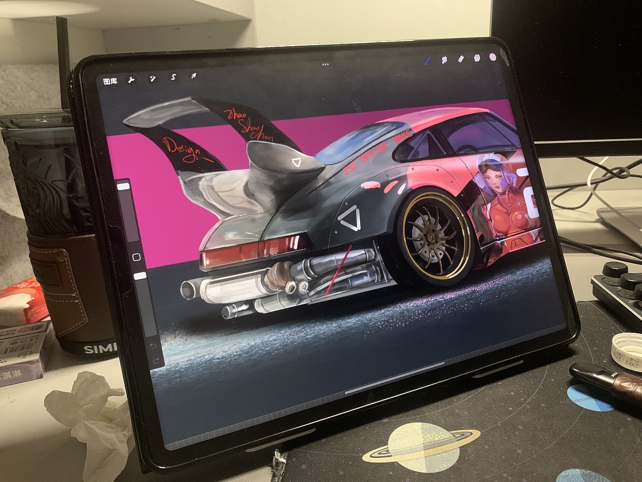 改装车汽车类插画