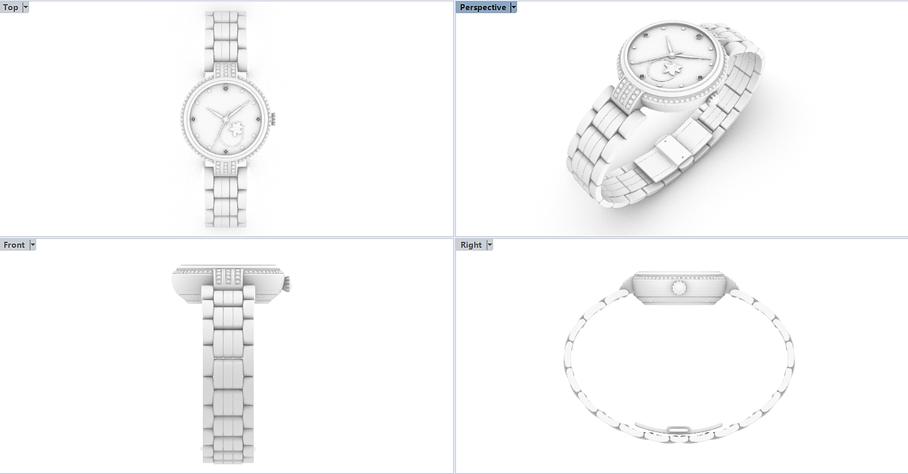 时尚女性腕表手表 建模 渲染