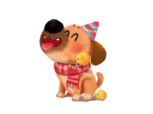 临摹 可爱的小狗