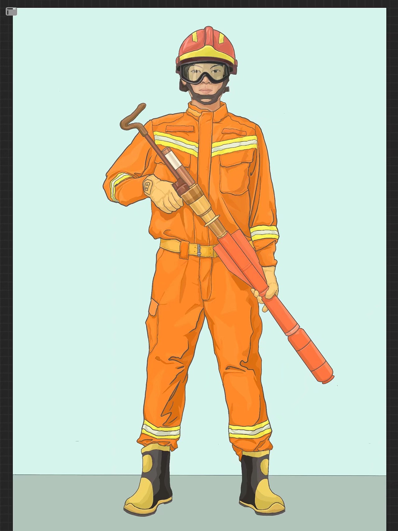 卡通手绘消防员图片素材免费下载 - 觅知网
