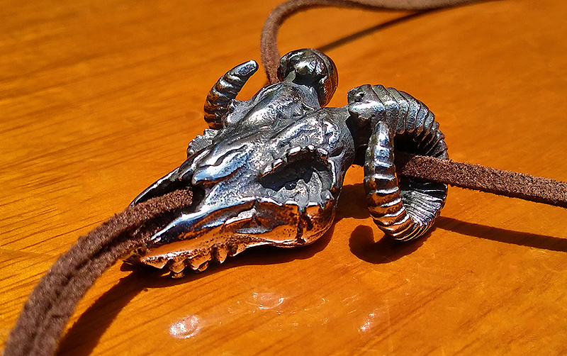 野牛头骨波洛领带结印第安纳部落信仰羊头骷髅祭神图腾