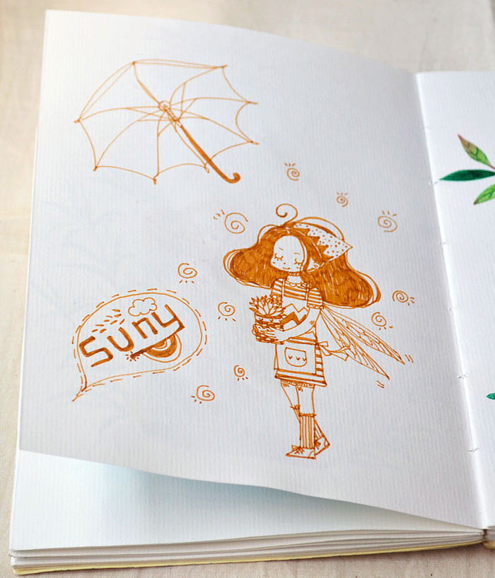 手绘本子画小画