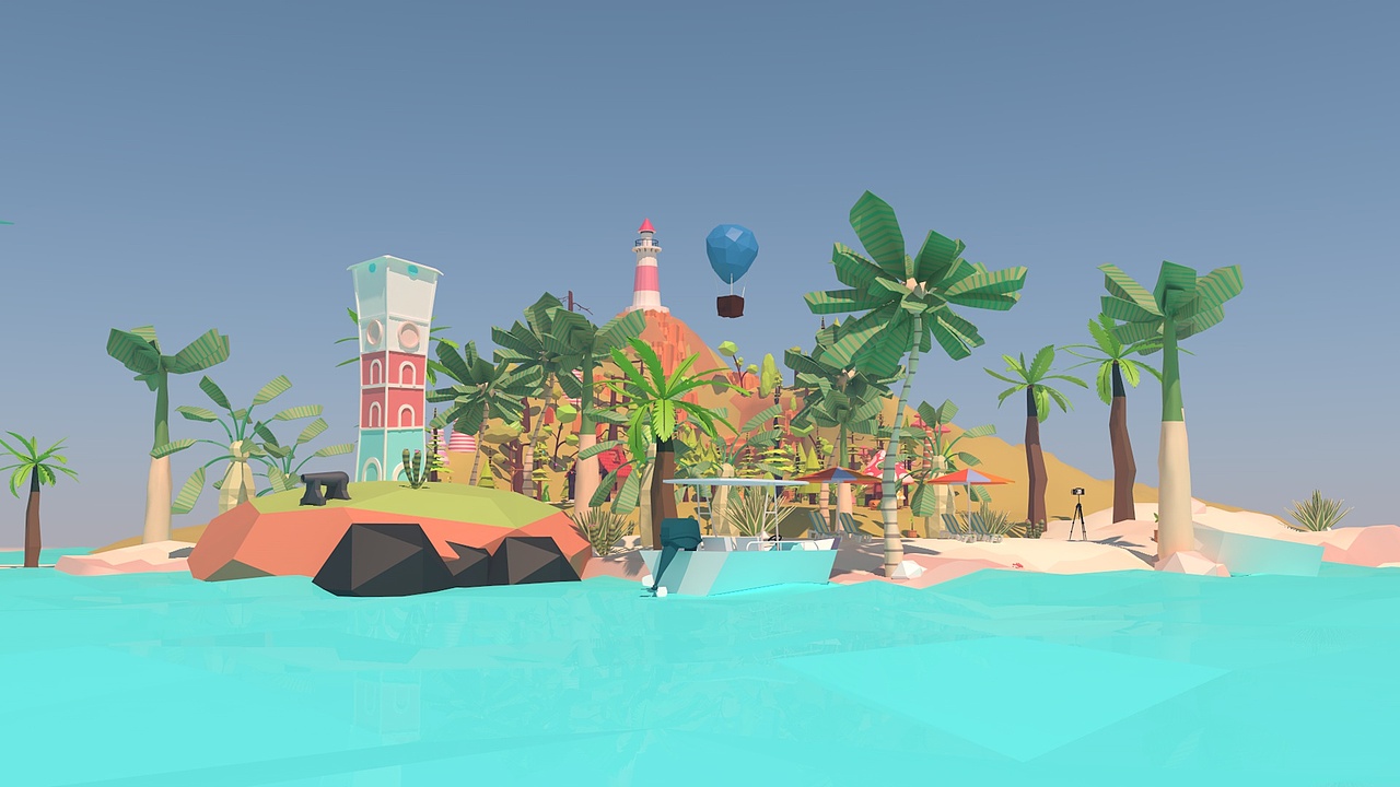 海滩|三维|场景|qiu先森_原创作品-站酷zcool