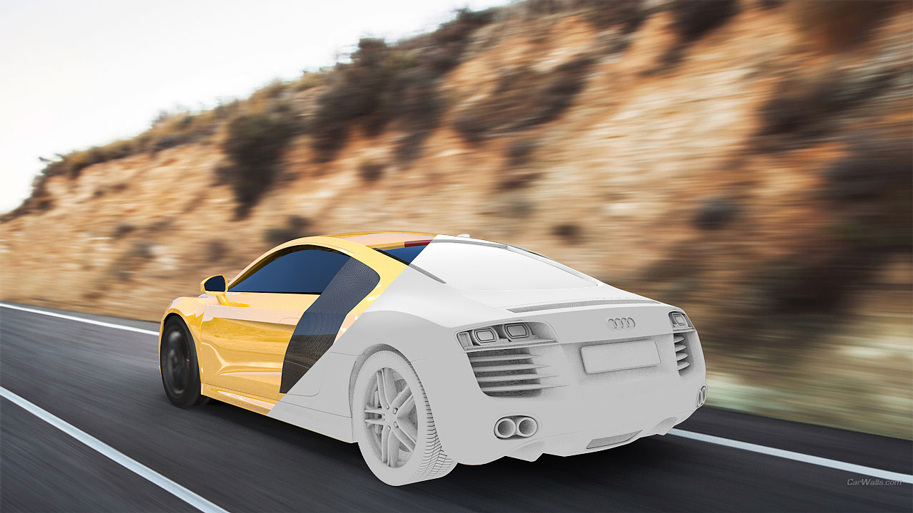 C4D Audi R8 - 建模渲染练习