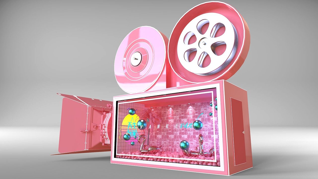 粉色美陈 摄像机 海洋球 ins风（图ZMTU2MzcyOTY4） - 其他三维 - 站酷设计师小文sama原创素材 - 站酷ZCOOL