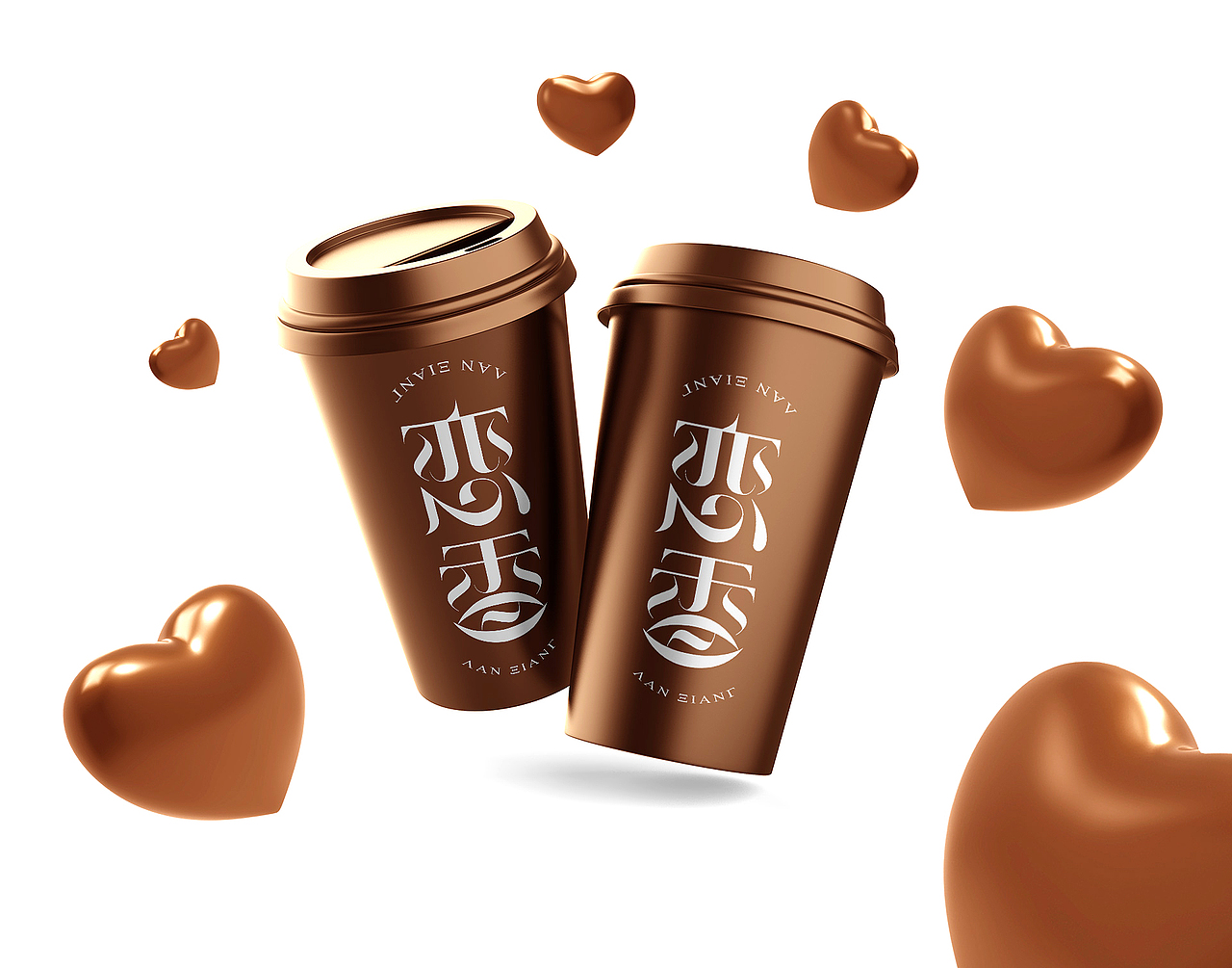 恋香唯美花体ai矢量笔画字体logo合成案例