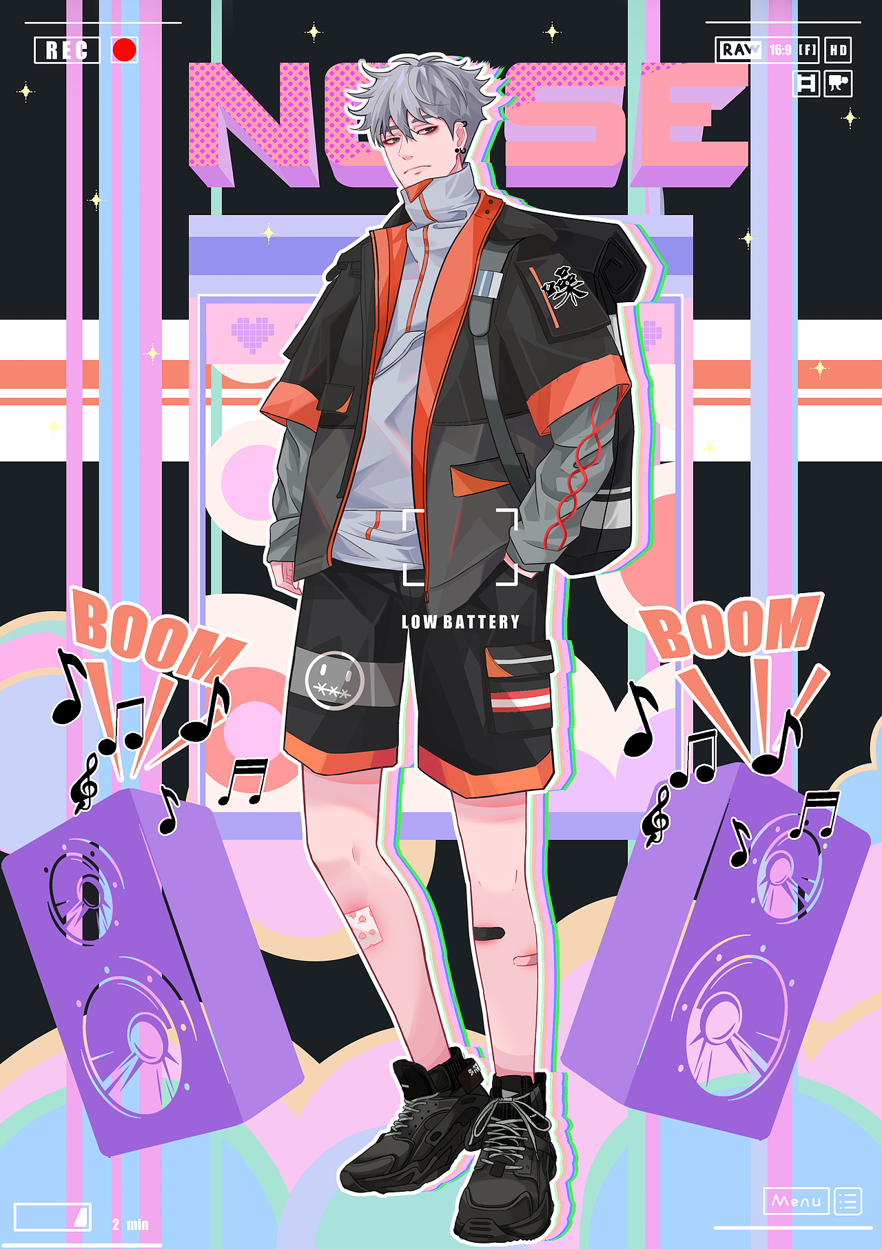 噪音（图ZMjQ4OTUzMjc2） - 商业插画 - 站酷设计师peach19原创素材 - 站酷ZCOOL