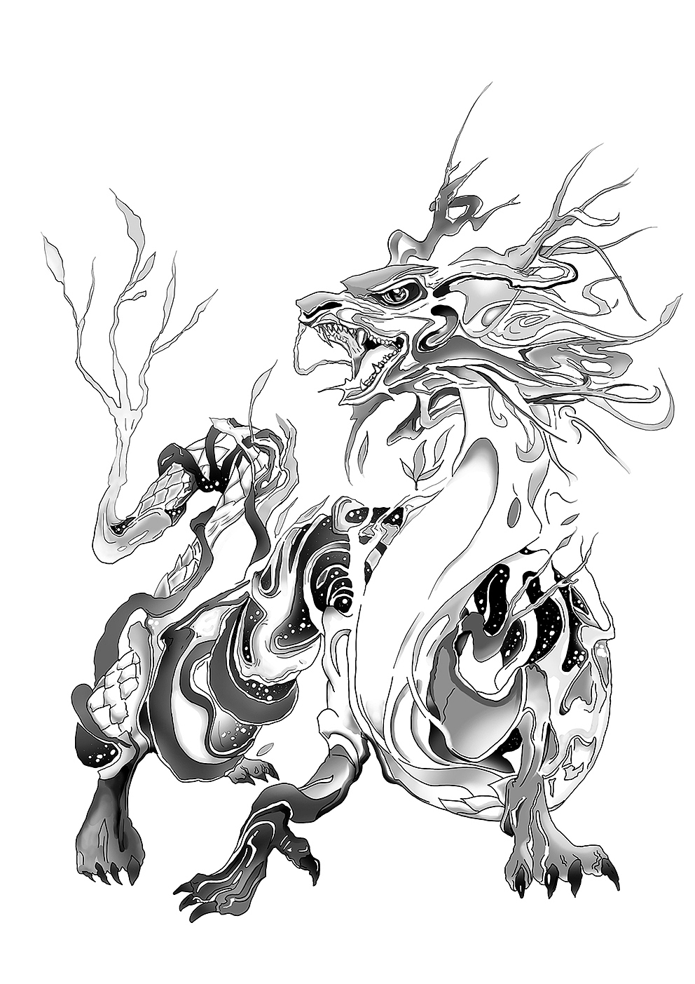 Dragon brand（图ZMTYzMTMyODY0） - 商业插画 - 站酷设计师红房子徐原创素材 - 站酷ZCOOL