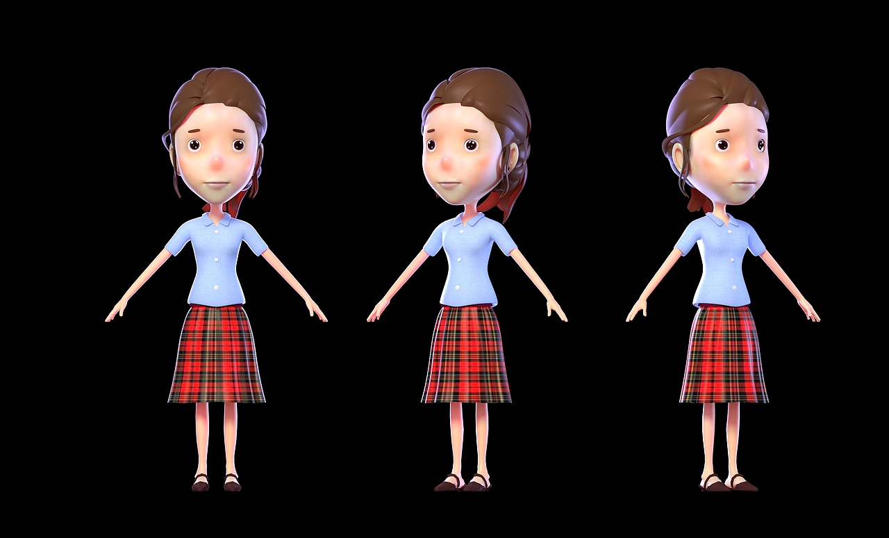 卡通角色三维人物3d建模片头动画视频制作卡通形象定制