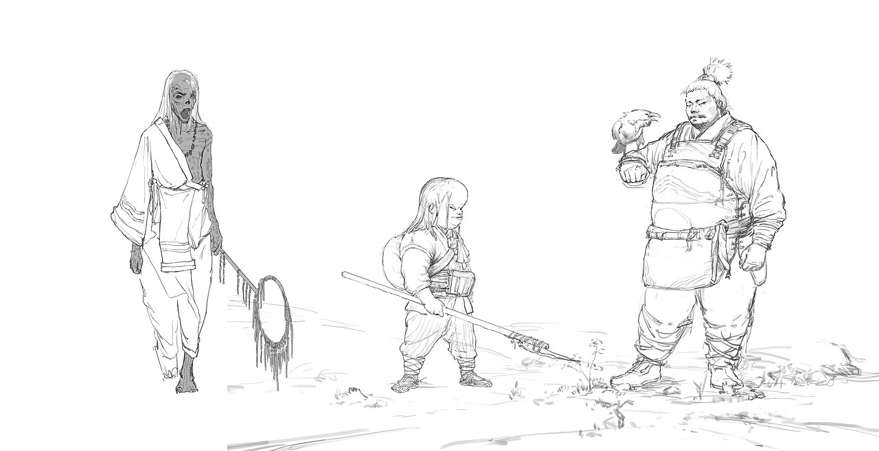 一些臆想的古代神话世界的人物们（图ZMTYxOTQzNzY0） - 概念设定 - 站酷设计师Rentao_2210原创素材 - 站酷ZCOOL