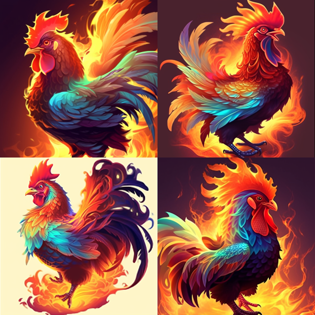 SD和MJ的技术演练脑暴图——鸡系列--斗鸡篇