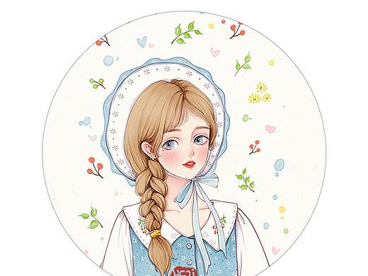 少女头像集（少女水彩插画）