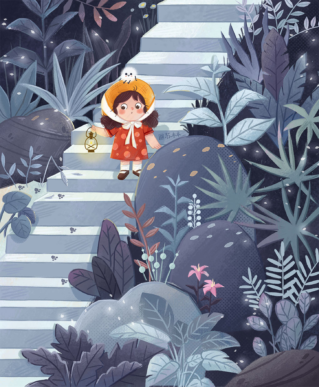 小女孩的冒险旅行（图ZMjUzOTU5NjA0） - 儿童插画 - 站酷设计师苏木木_原创素材 - 站酷ZCOOL