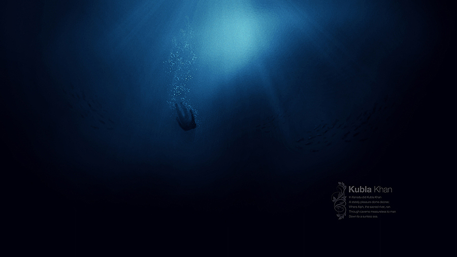 忽必烈汗
Kubla Khan<br><br>忽必烈汗驾临“上都”,<br>In Xanadu did Kubla Khan<br><br>修起富丽的逍遥宫,<br>A stately pleasure-dome decree:<br><br>那儿有神河阿尔浮,<br>Where Alph, the sacred river, ran<br><br>流经深不可测的岩洞,<br>Through caverns measureless to man<br><br>注入不见太阳的海中...<br>Down to a sunless sea...<br><br>---《Kubla Khan》节选<br> Samuel Taylor Coleridge,1772-1834<br>