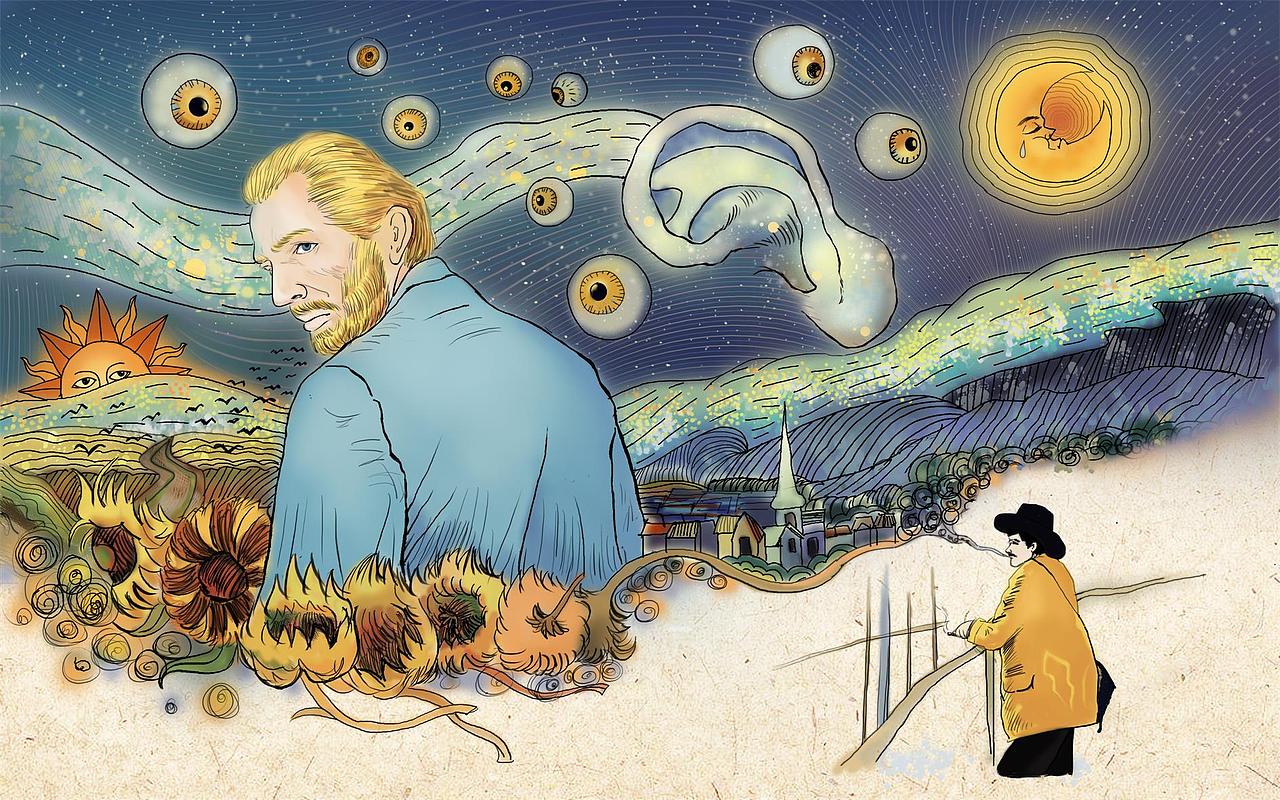梵高·星空之谜（图ZMTQzNTkxNDY4） - 绘本 - 站酷设计师视传小师姐原创素材 - 站酷ZCOOL