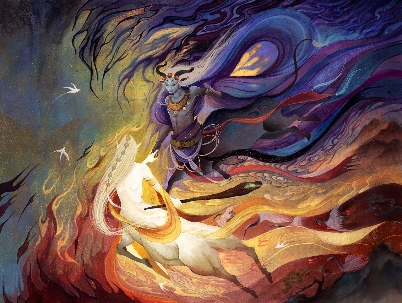 天神之战|插画|商业插画|鹿溟山 - 原创作品 - 站酷 (zcool)