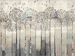 思舍艺术创意壁纸北欧客厅电视背景墙纸个性定制无缝壁画复古树林