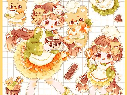 小熊贴纸（个人主页-ZNjU4MDkxMjA=） - 创作习作 - 站酷设计师斗笠鸭原创素材 - 站酷ZCOOL