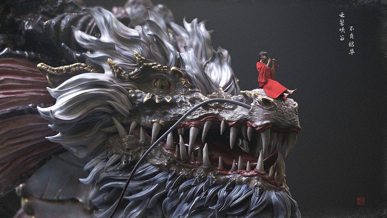 《云髻吹笛 不负韶华》材质版（图ZMjg3MDQ3ODA4） - 人物/生物 - 站酷设计师poyin747原创素材 - 站酷ZCOOL