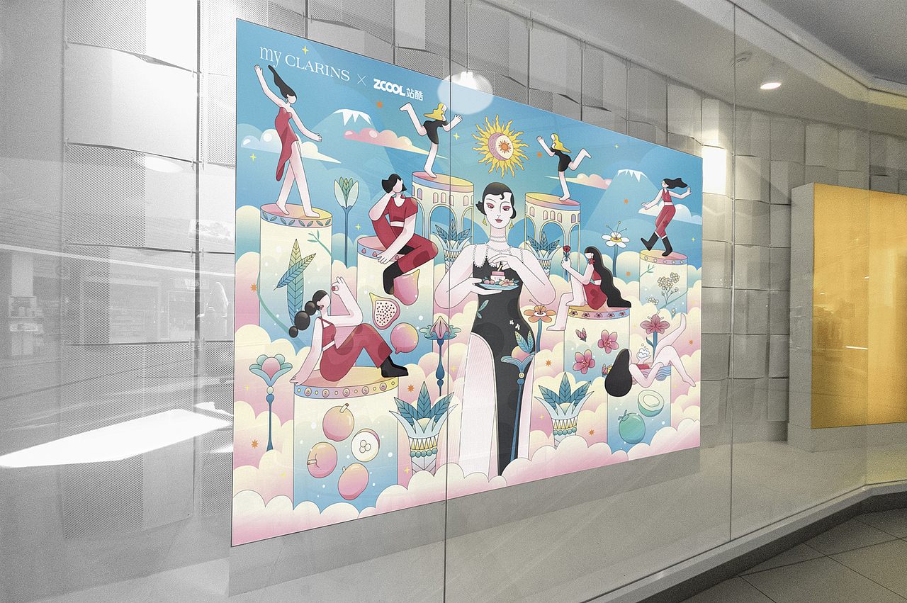 #my CLARINS寻找天然好食肌#《云端·美肌》（图ZMjk4Mzk5OTQ4） - 海报 - 站酷设计师Fall还是fall原创素材 - 站酷ZCOOL