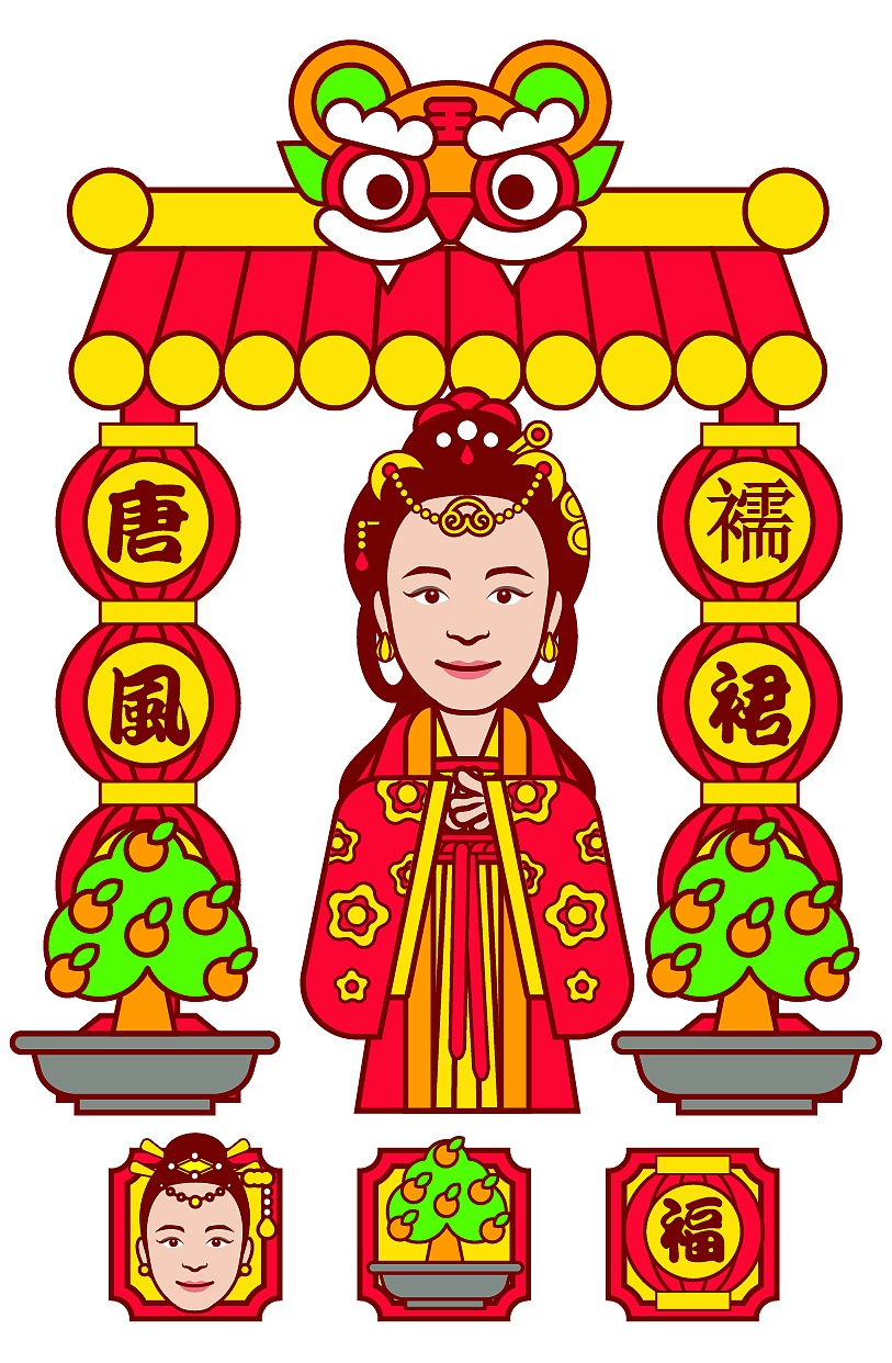 人物IP形象设计-古风（图ZMzI1NTU2Mjk2） - 商业插画 - 站酷设计师家有祖国花朵原创素材 - 站酷ZCOOL