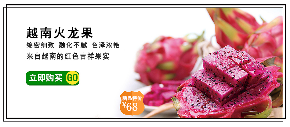 水果系列一 猕猴桃与火龙果 宝贝详情页